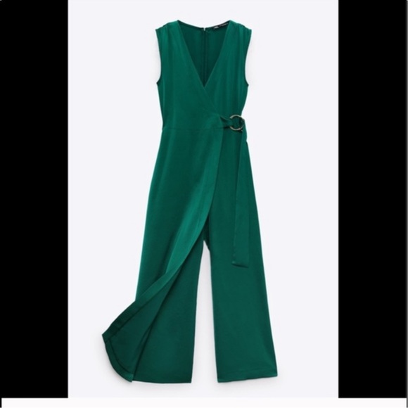Zara Pants & Jumpsuits Zara Wrap Jumpsuit Poshmark